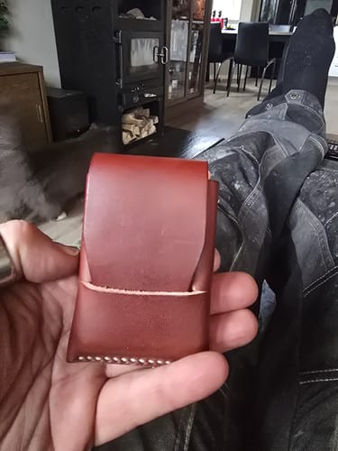 Customer photo review of Slimmad plånbok i äkta läder