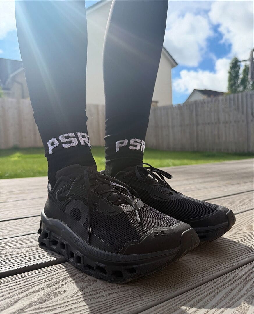 Customer photo review of Performance Running Socks - Black - PSRC