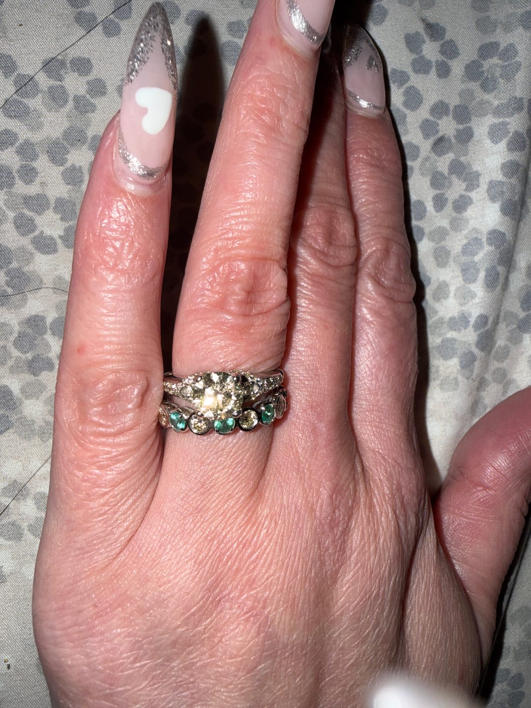 Customer photo review of 1.55 CT Round Cut Natural Diamonds - Eternity Rings