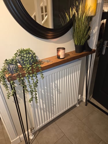 Customer photo review of Console Table 15cm Depth | Hairpin Leg