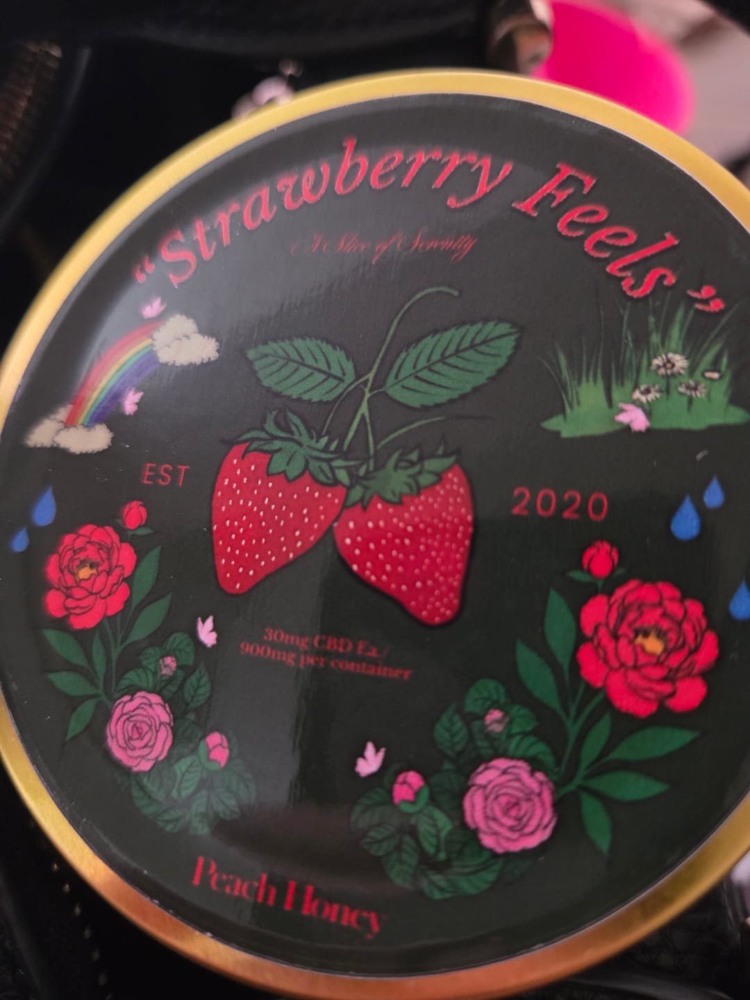 Customer photo review of "Strawberry Feels" CBD Gummies