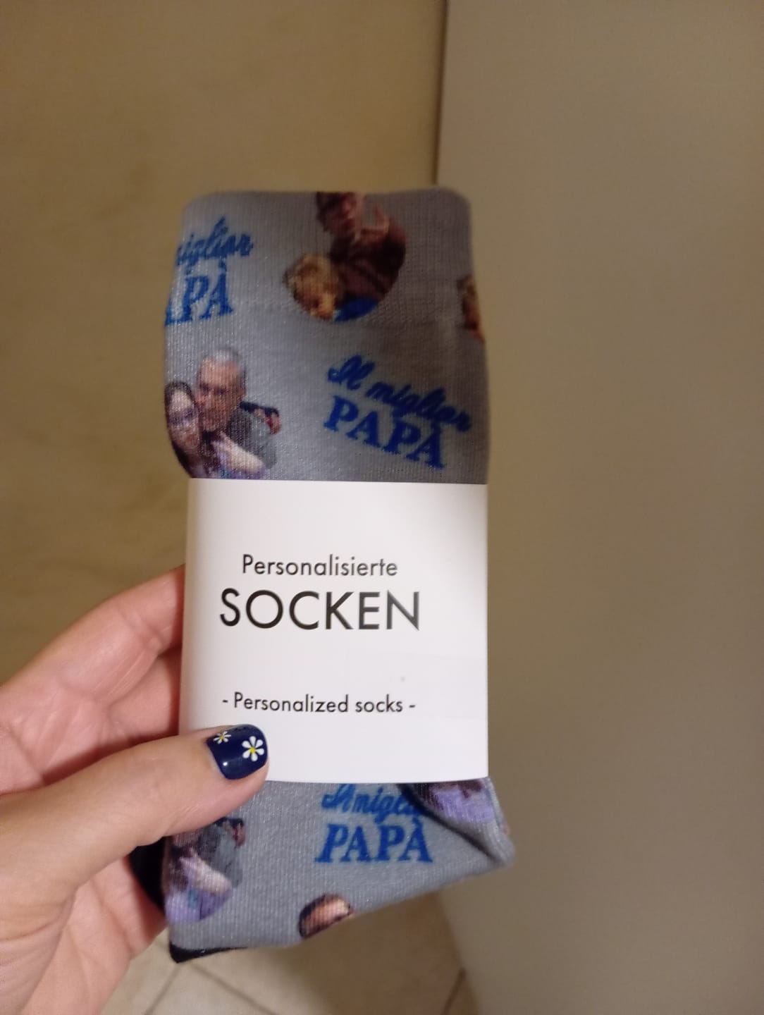 Customer photo review of Il miglior Papà - Calzini personalizzati per genitori
