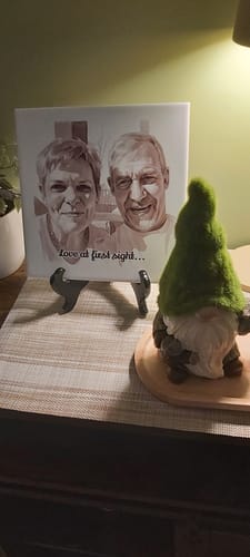 Customer photo review of Sepia Vintage Portret Tegeltje