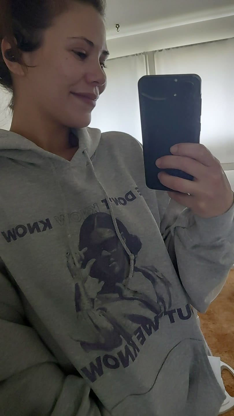 Customer photo review of We Know Glasses Hoodie