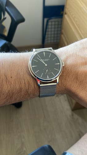 Customer photo review of Small Triple Hands | Business | Seconds Sub-dial | 40mm