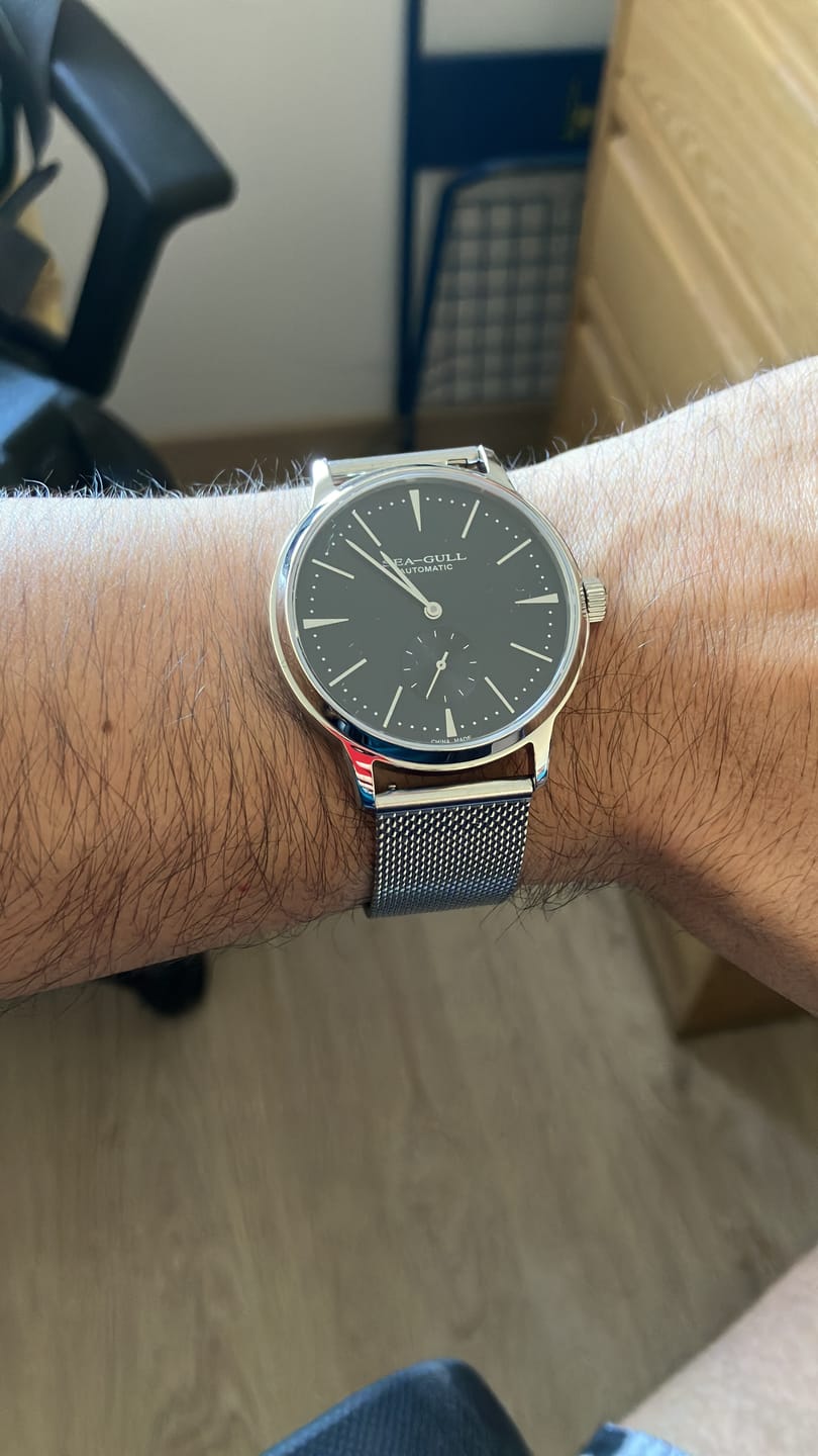 Customer photo review of Small Triple Hands | Business | Seconds Sub-dial | 40mm