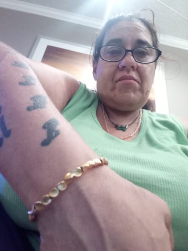 Customer photo review of 4 Tibetan Bracelets of Fortune