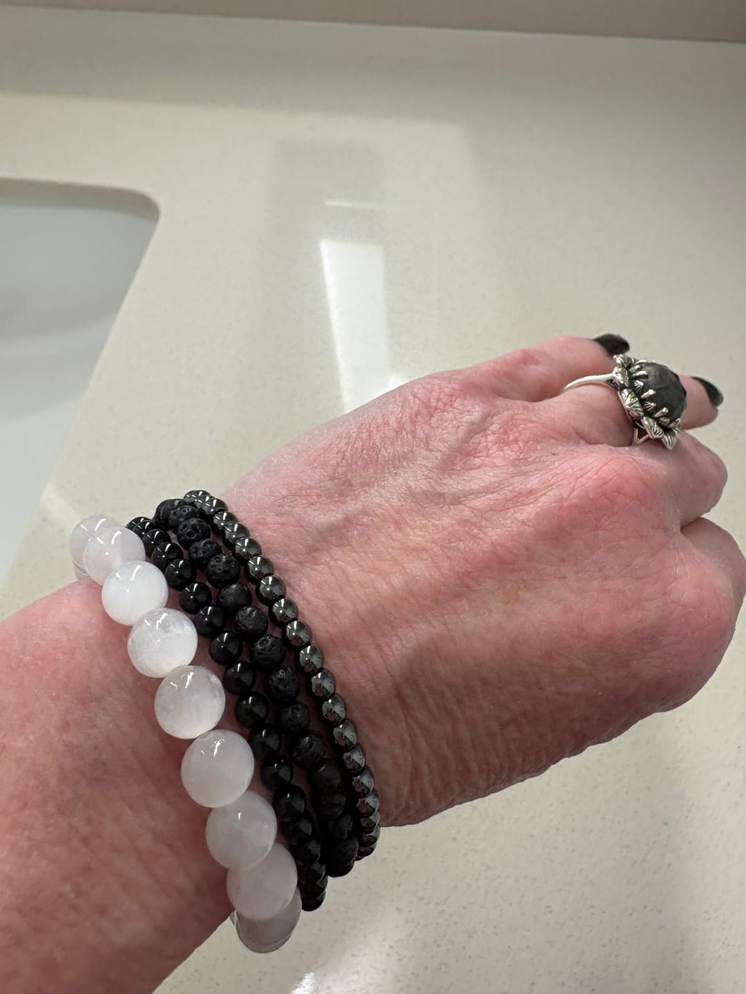 Customer photo review of Rhodolite Bracelet Mini
