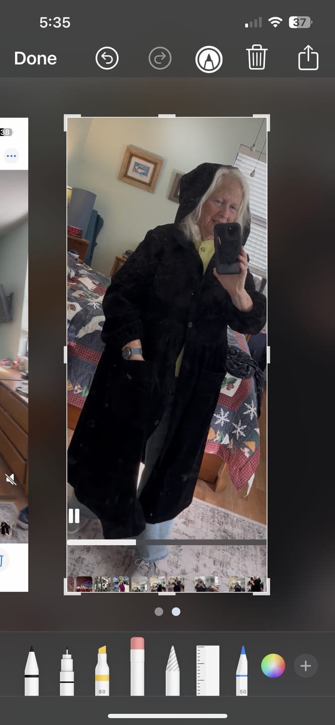Customer photo review of Plus Size Women Retro Autumn Pure Color Hooded Corduroy Coat