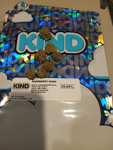 Customer photo review of Raspberry Kush - 28 Grams - Indica