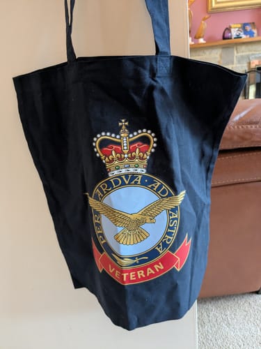 Customer photo review of RAF Veteran Tote Bag