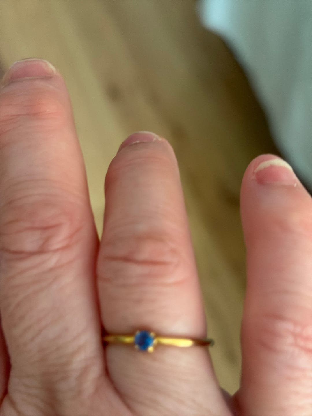 Customer photo review of Birthstone 18K Gold Rings