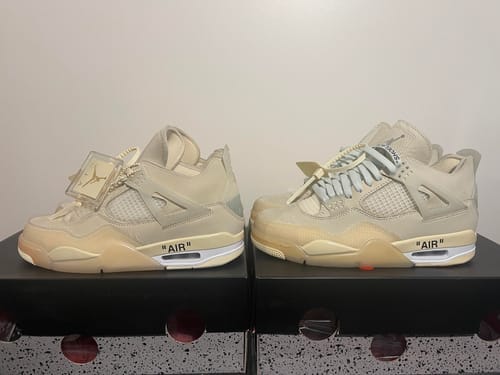Customer photo review of Off-White x AJ4 Retro Sail