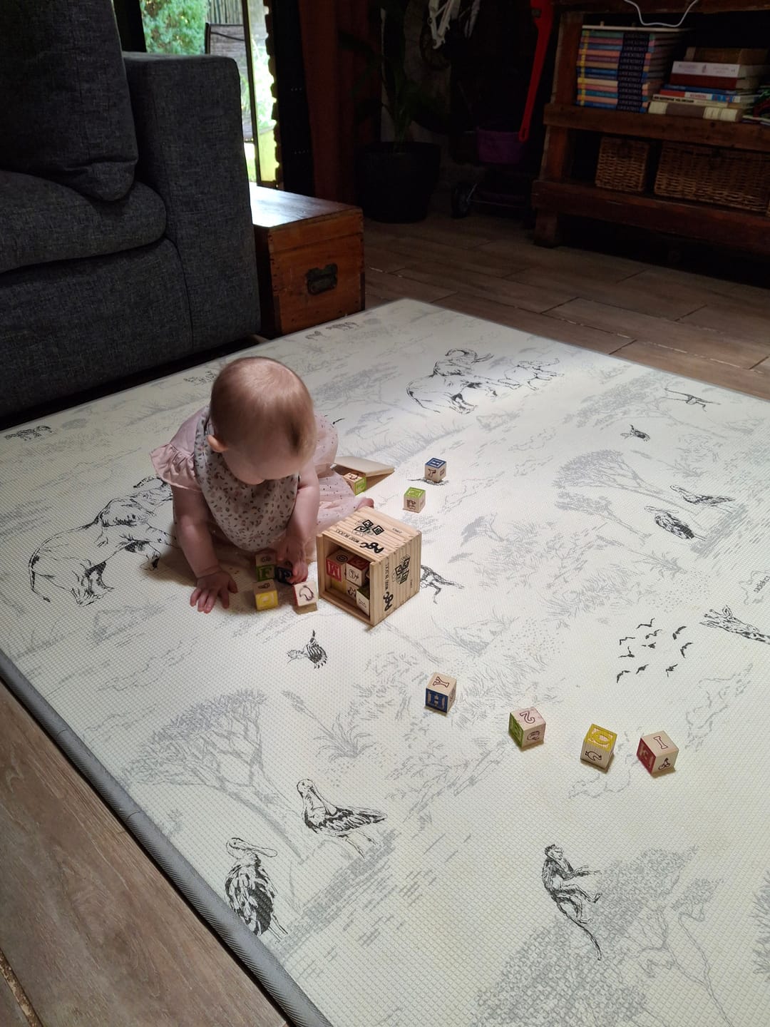 Customer photo review of PRE-ORDER: Safari Toile/ Dune Play Mat