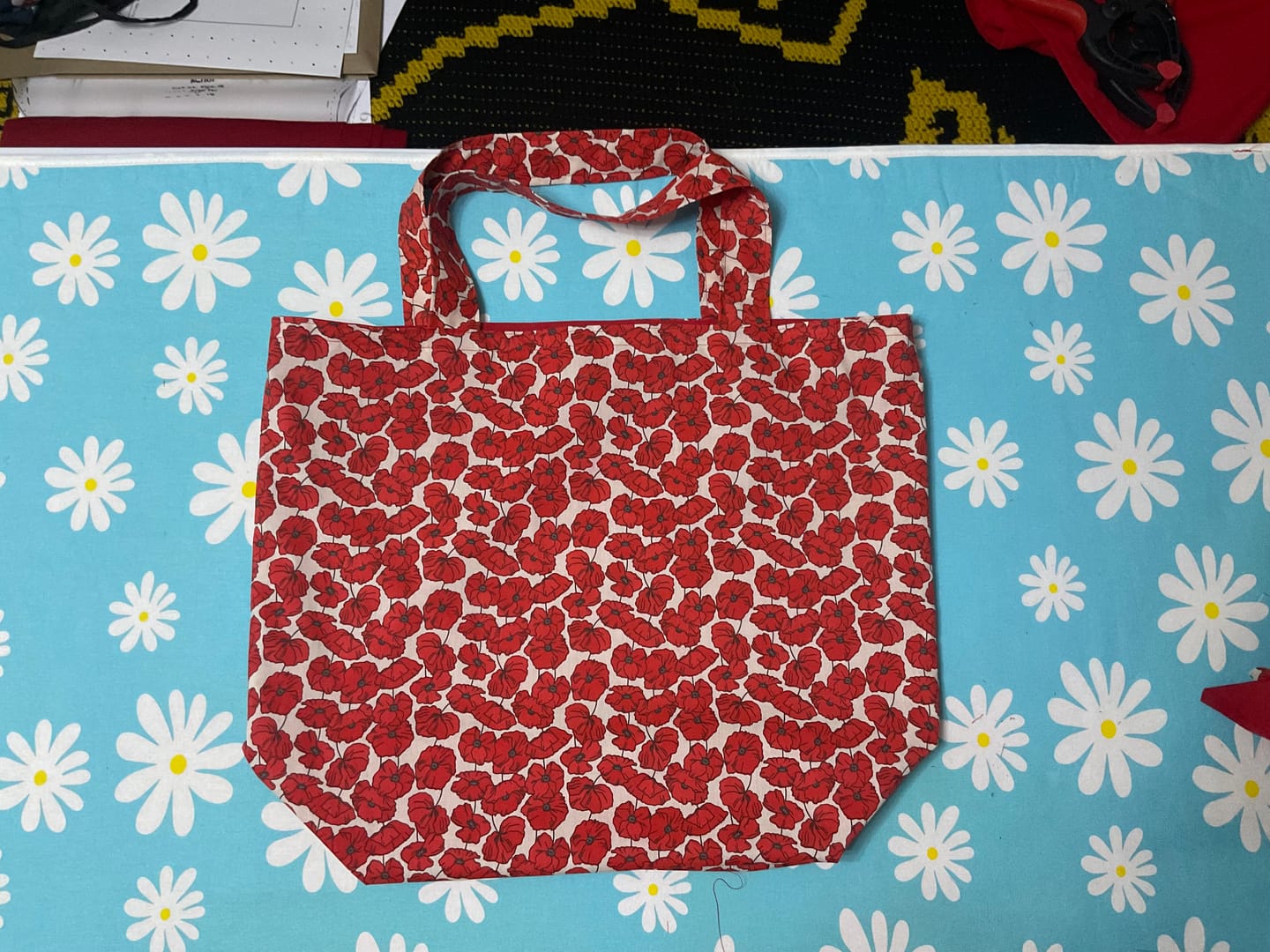Customer photo review of Poppy Petals Polycotton Fabric