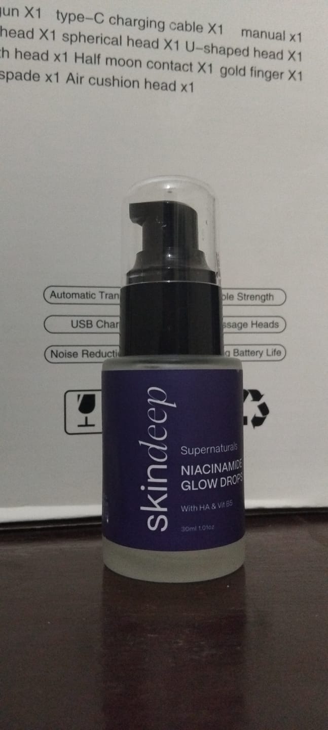 Customer photo review of NIACINAMIDE GLOW DROPS - with HA & Vit B5