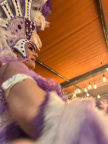 Customer photo review of Dog Stripe Leather Leash