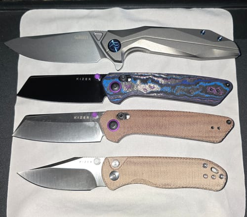 Customer photo review of Kizer Madrac Knife Damtanium Camo Carbon Elmax BLADE DISTRICT EXCLUSIVE