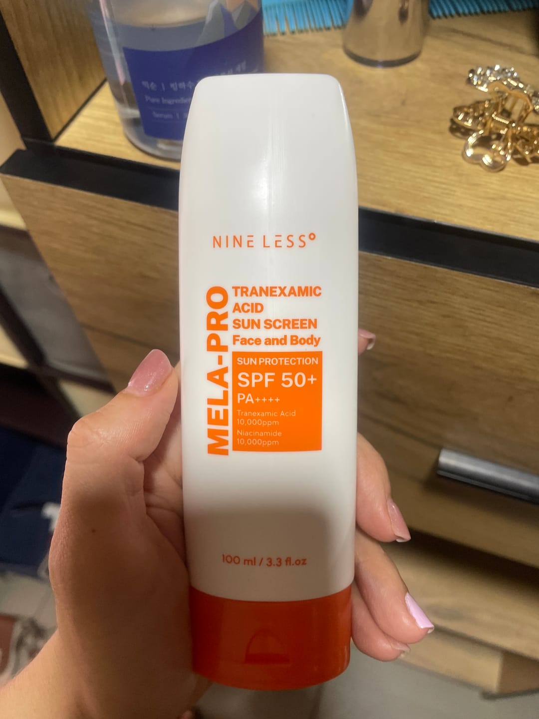 Customer photo review of Mela-Pro Tranexamic Acid Sun Screen SPF 50+ PA++++