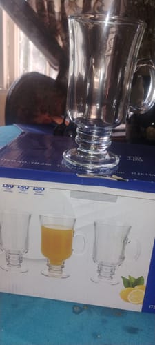 Customer photo review of 6 Tazas Para Capuchino Café Té Vidrio 250ml Cappuccino