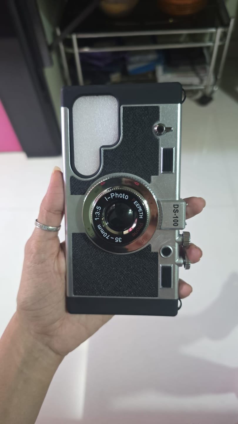 Customer photo review of Emily In Paris iPhone Samsung Pre-Order Black 3D Retro Camera Phone Case Cover