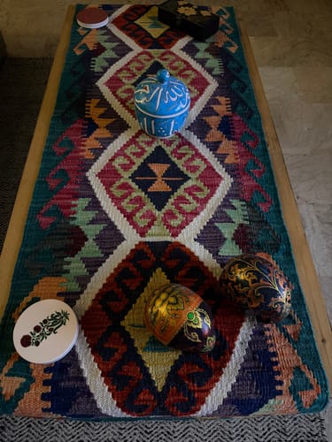 Customer photo review of Table Runner (4’8” x 1'9”)