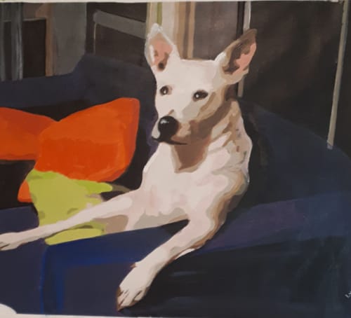 Customer photo review of Custom Paint By Numbers - Personalized Pet Portraits