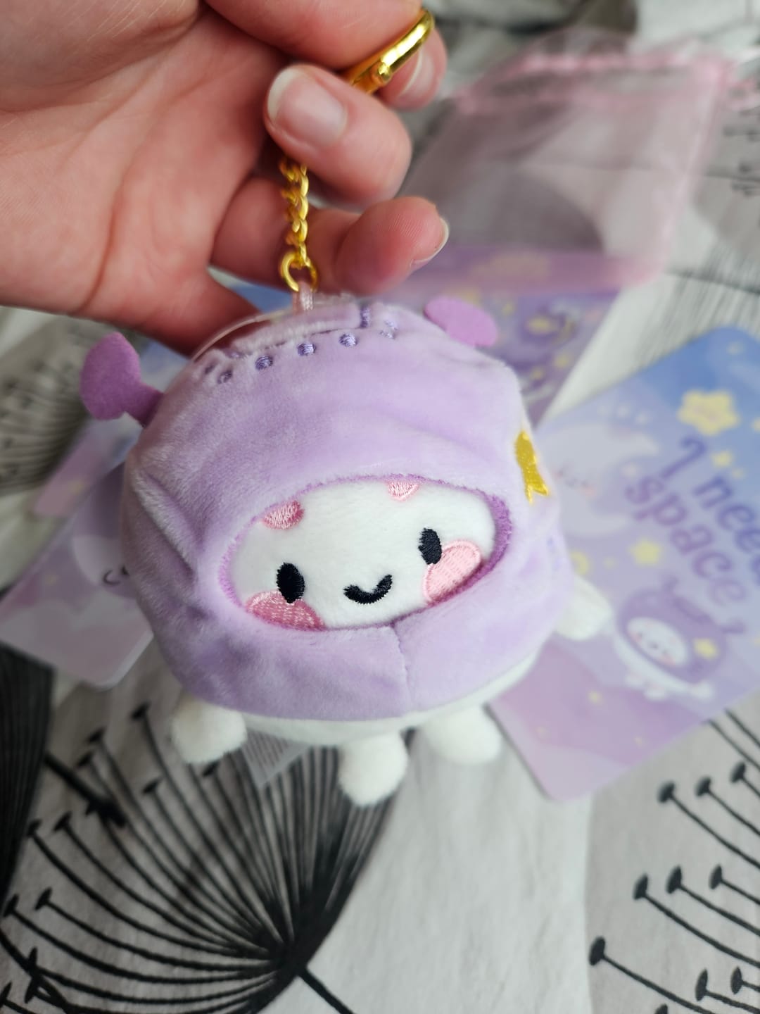 Customer photo review of Marshie Astronaut Plush Keychain | Kawaii Space Character Keychain