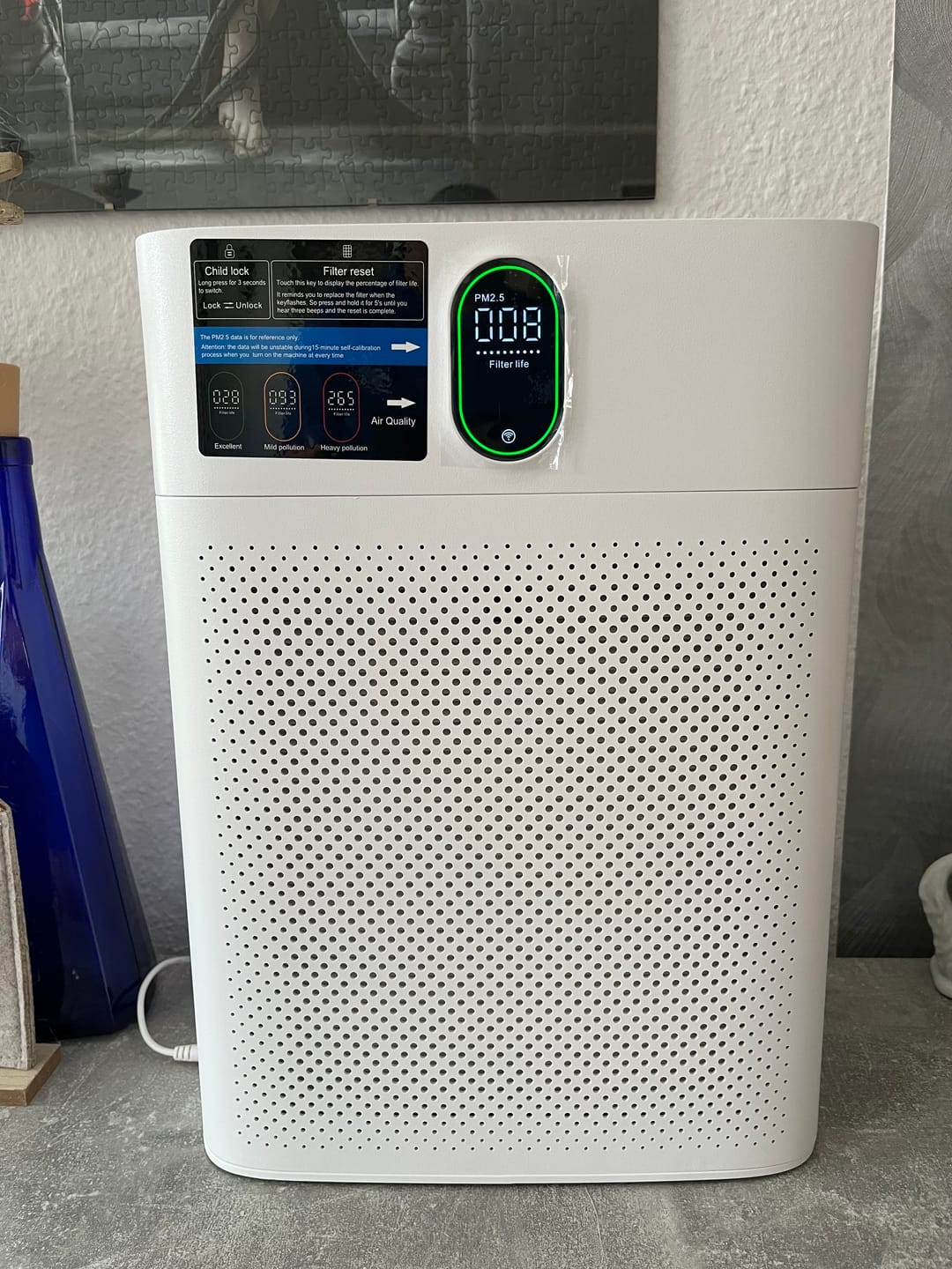 Customer photo review of Smart Luftreiniger V1 Pro – Leistungsstarke HEPA-Filterung mit PM2.5-Sensor, App- und Sprachsteuerung für saubere Raumluft