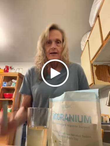 Customer video review of Migranium Daily - World’s 1st Anti-Migraine Super Formula for Headaches + Brain Fog + Stress