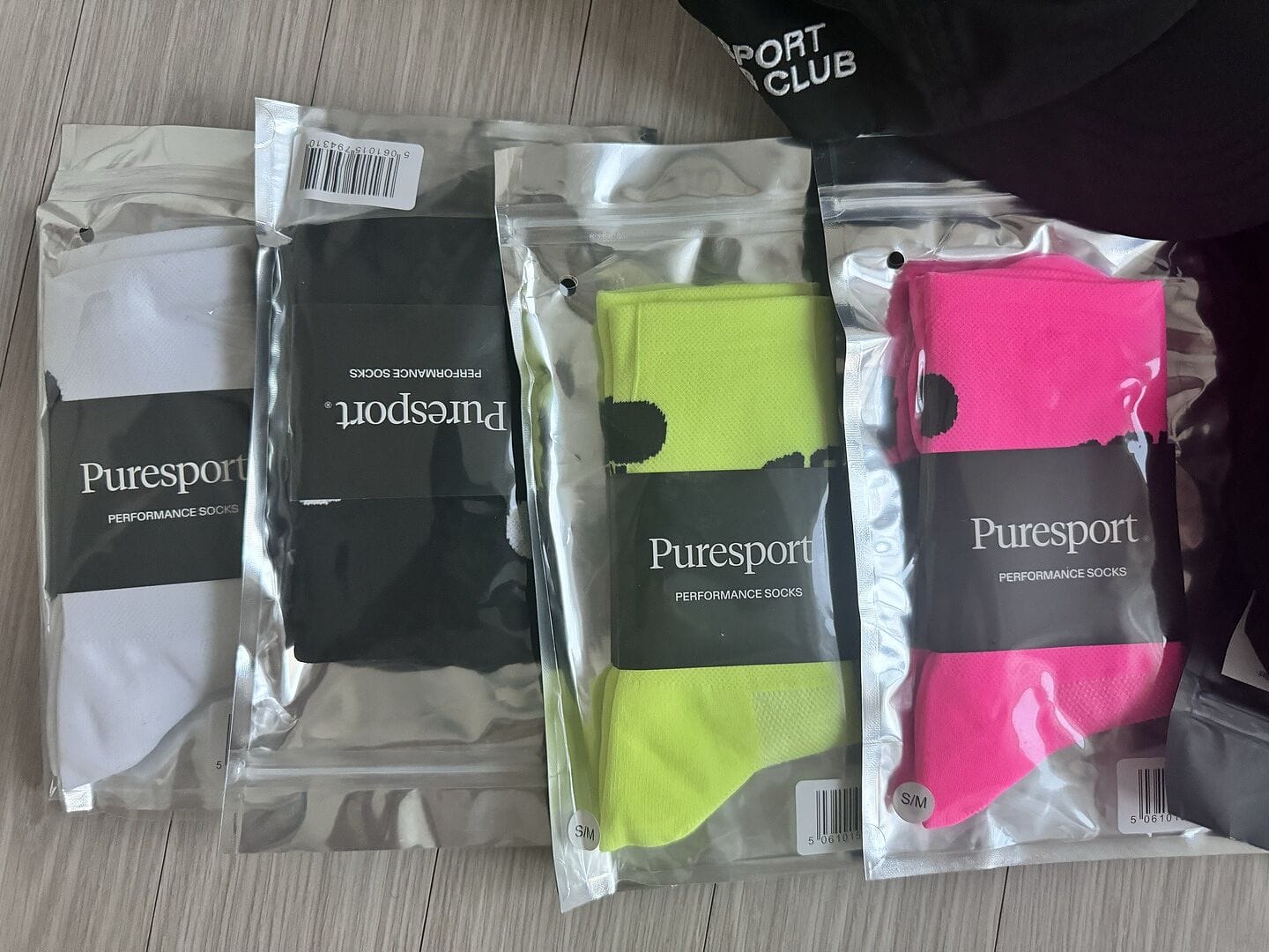 Customer photo review of Performance Running Socks - Neon Pink - PSRC