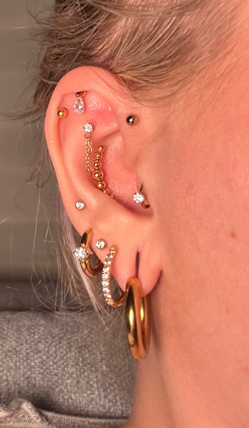 Customer photo review of One Stone Ohrringe | 18K vergoldet