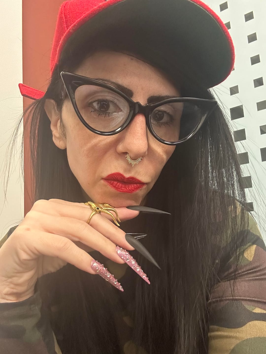 Customer photo review of Perfect Red Lipstick