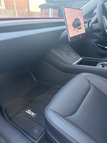Customer photo review of Model 3 Highland 2024 Center Console Side Anti-Kick Mats Dust Resistant Protector Cover for Tesla