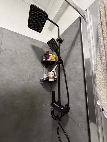 Customer photo review of Turku - Digital Thermostatic Shower Faucet Set with LED Temperature Display 4 Function Rainfall Shower System Wall Mounted Hot Cold Mixer