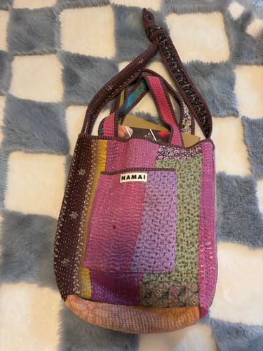 Customer photo review of The Xoti II Zero-Waste Quilted Kantha Bag