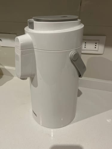 Customer photo review of TERMO SIFÓN DE VIDRIO SPLASH FREE BLANCO 2,2 LT