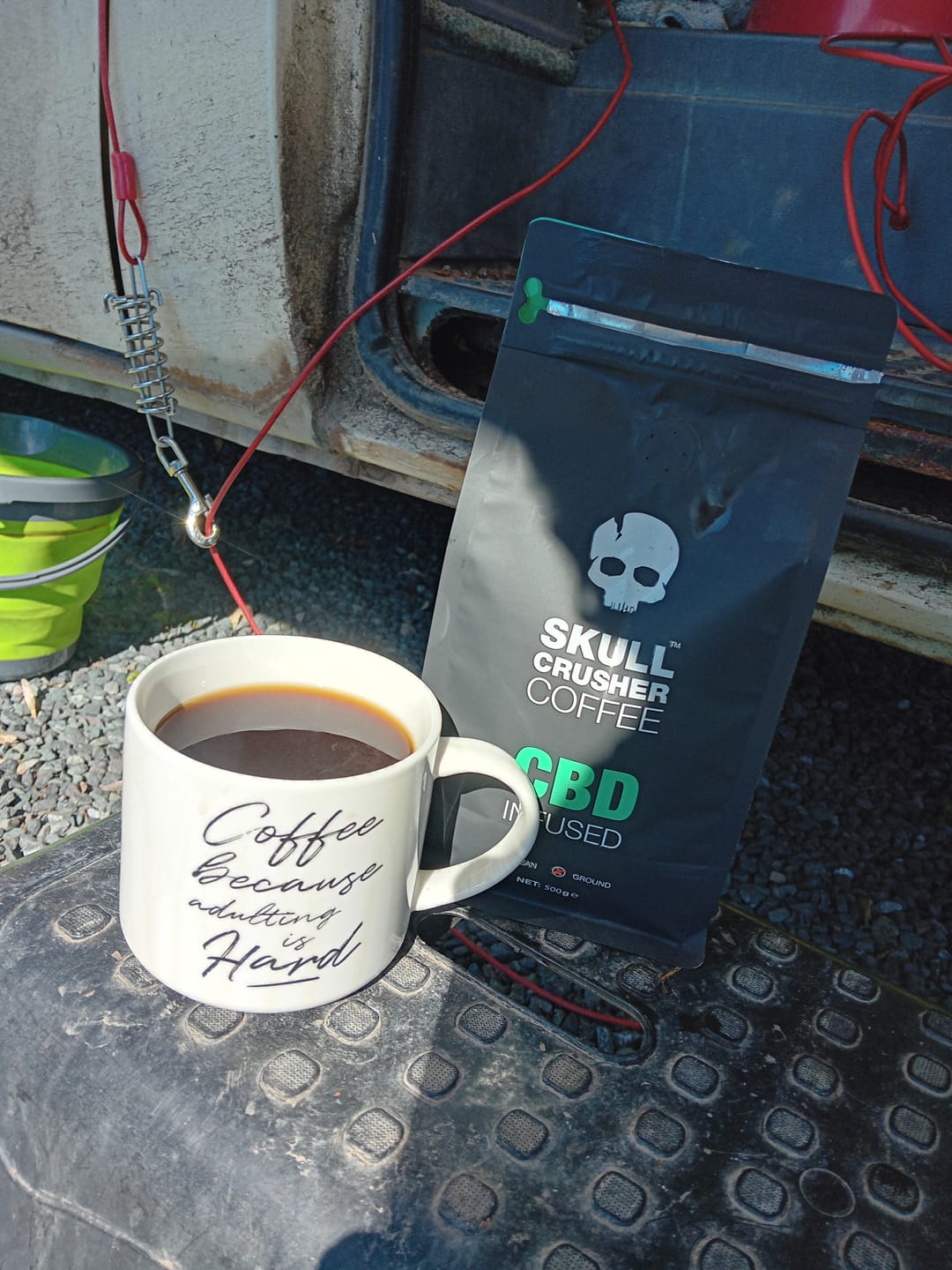 Customer photo review of Skull Crusher Coffee - Infused