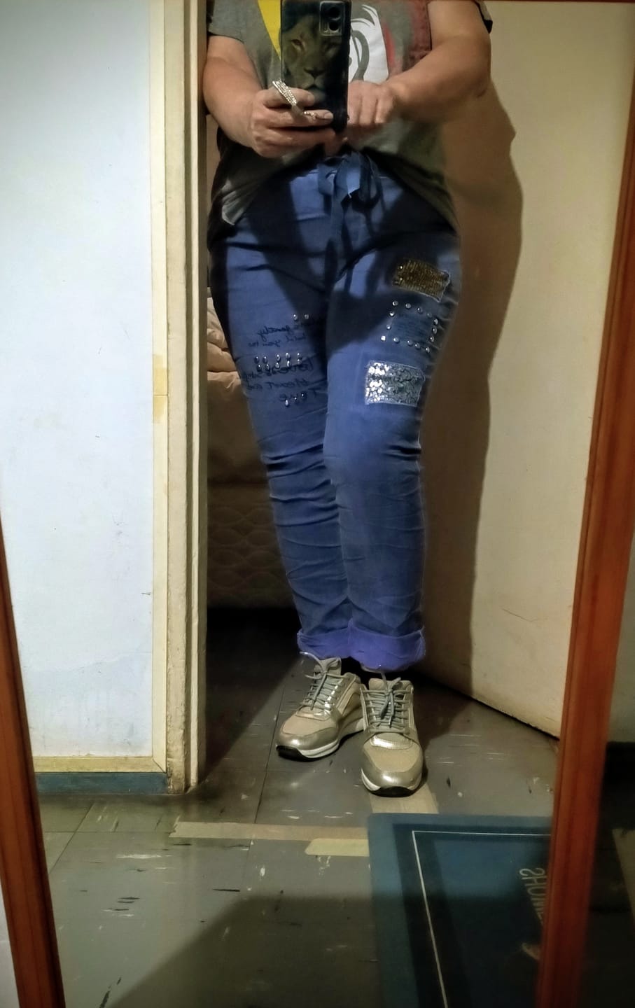 Customer photo review of Jogger Italiano Mezclilla Elásticado