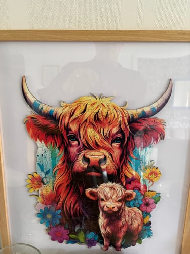 Customer photo review of Natural Solid Oak Wood Photo Frame for Pictures, Prints, Art Frames