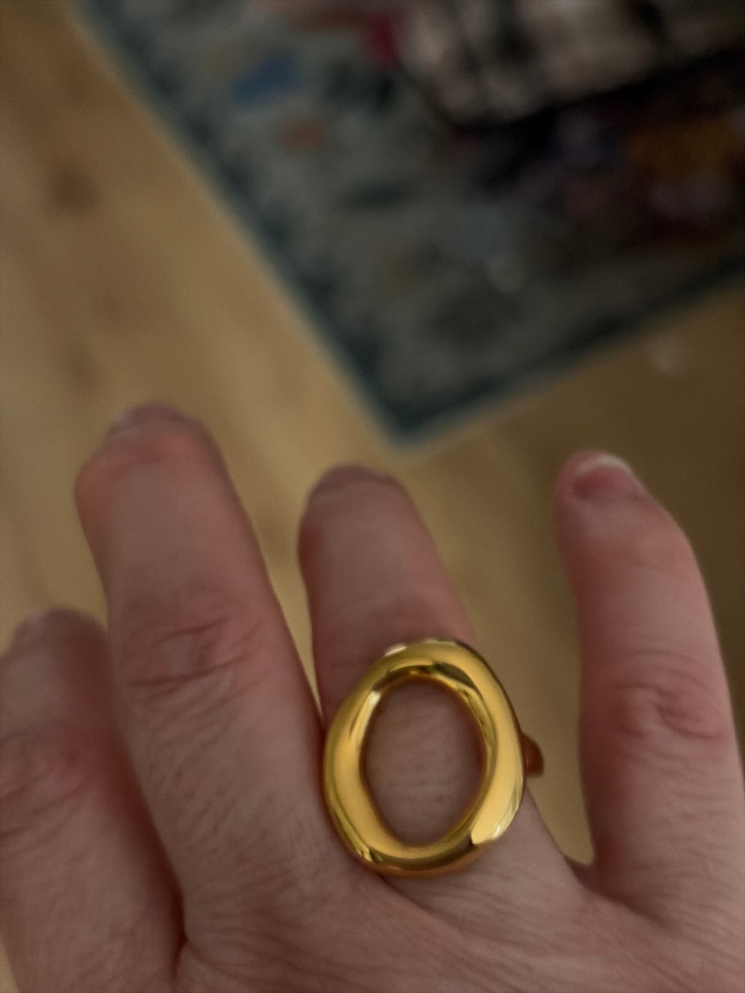 Customer photo review of Vina Melted Gold Ring