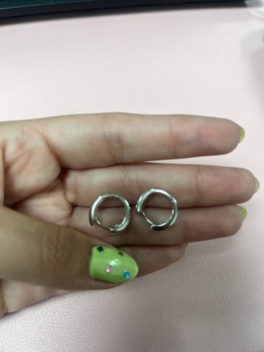 Customer photo review of Par Arracada Gota Invertida 15 mm