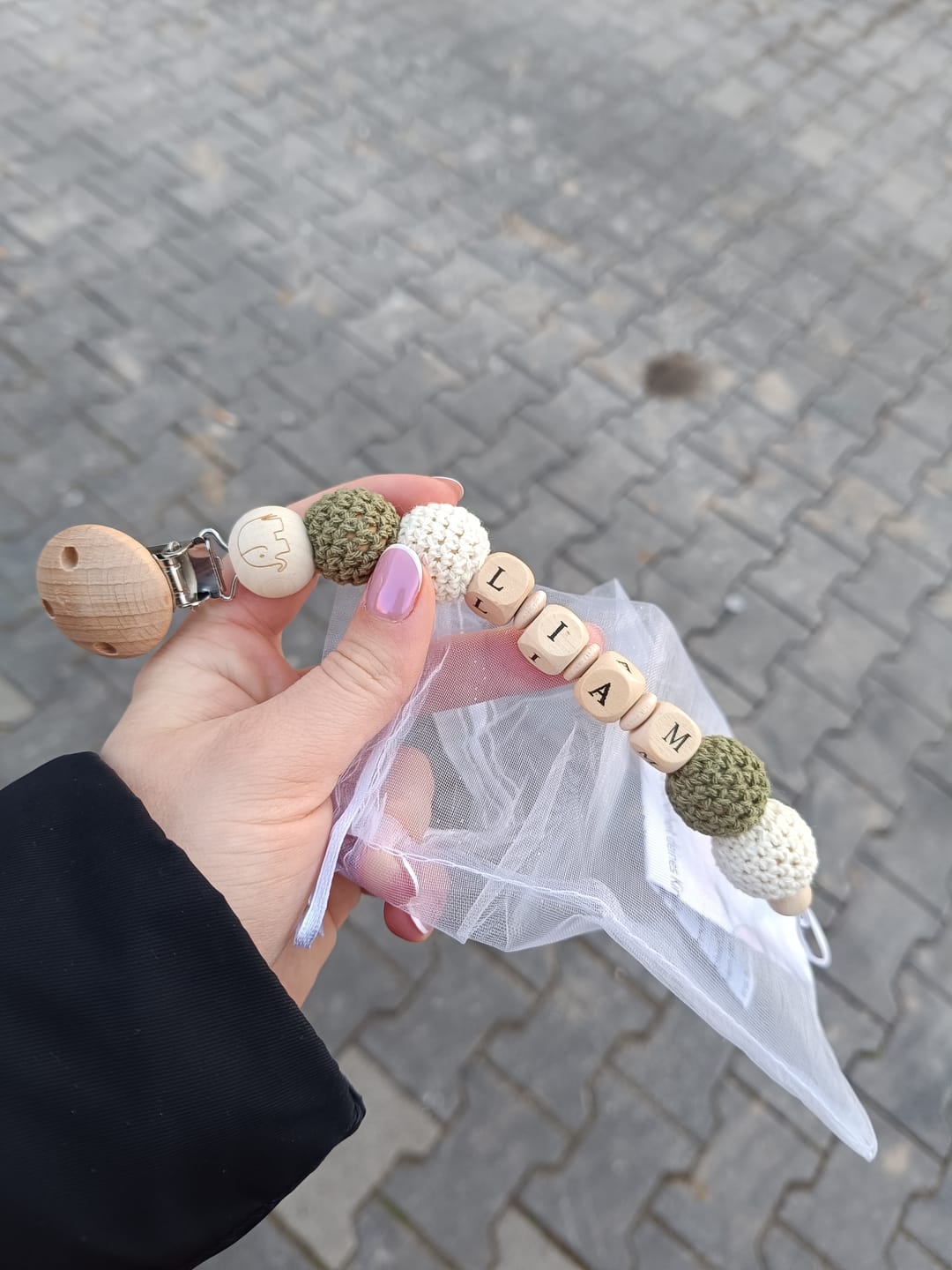 Customer photo review of Schnullerkette  "Maiglöckchen 2.0"