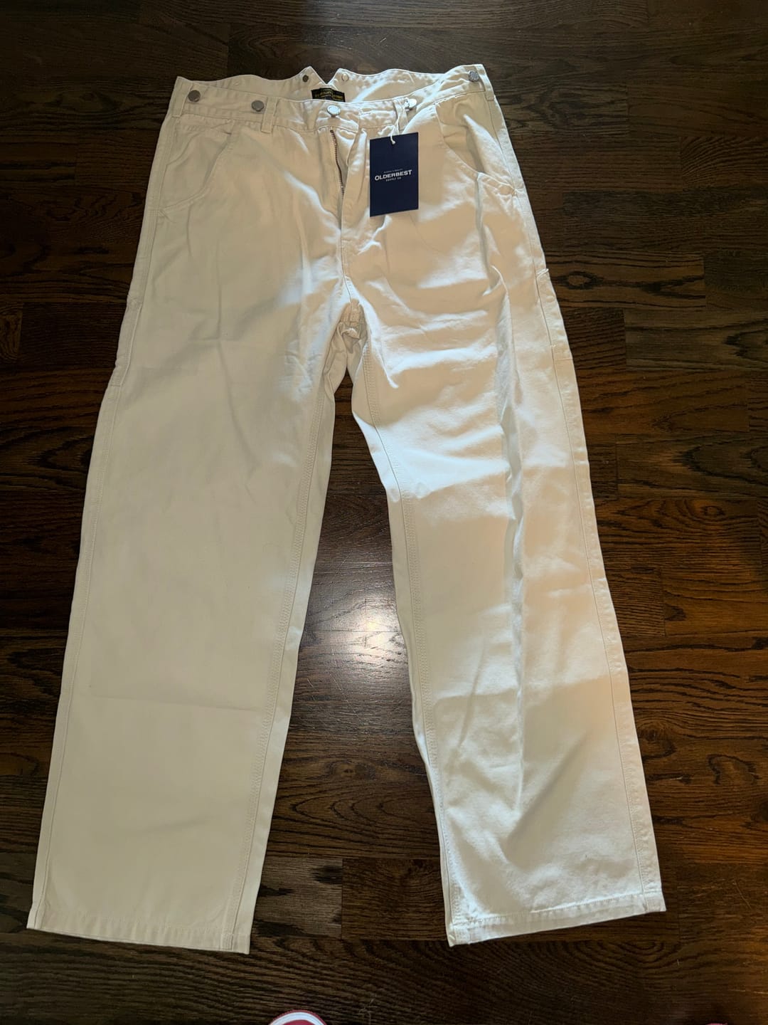 Customer photo review of 12 oz Canvas Railroad Work Pants - White