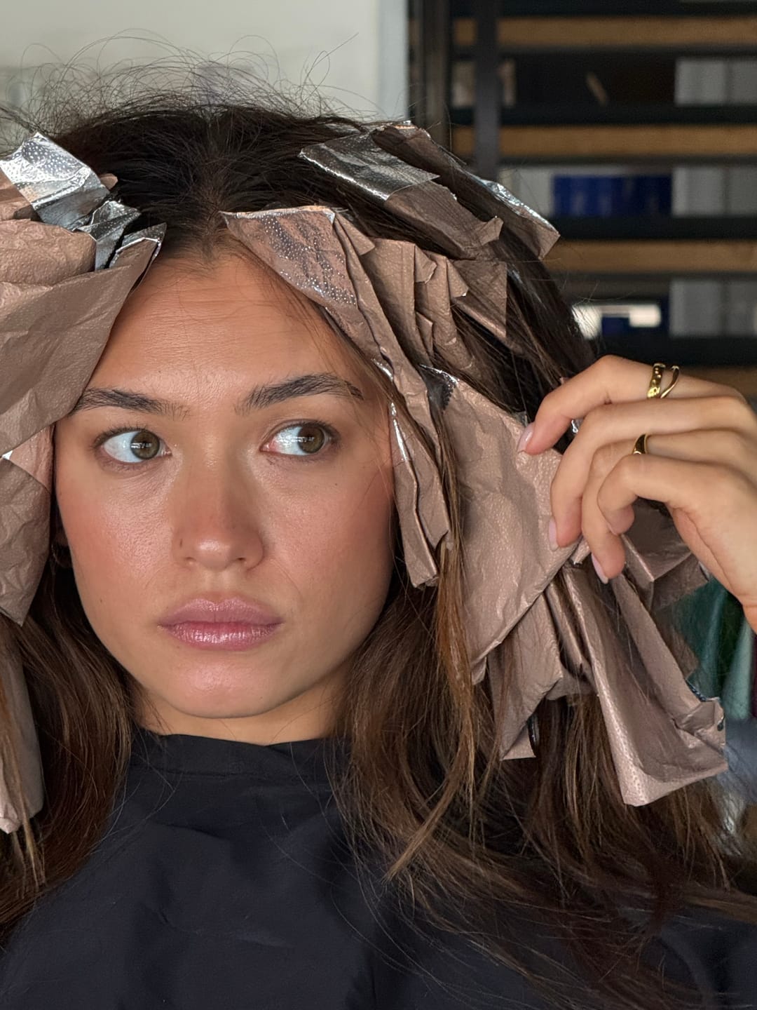 Customer photo review of Clay Long-Wide Essentials Hair Foil 300pk (15cm x 35cm)