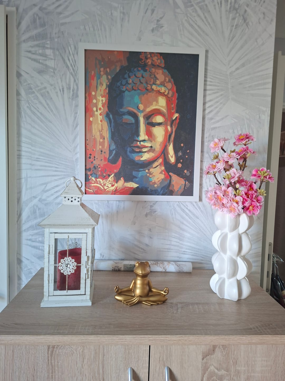 Customer photo review of Malen nach Zahlen - Buddha mit Blume