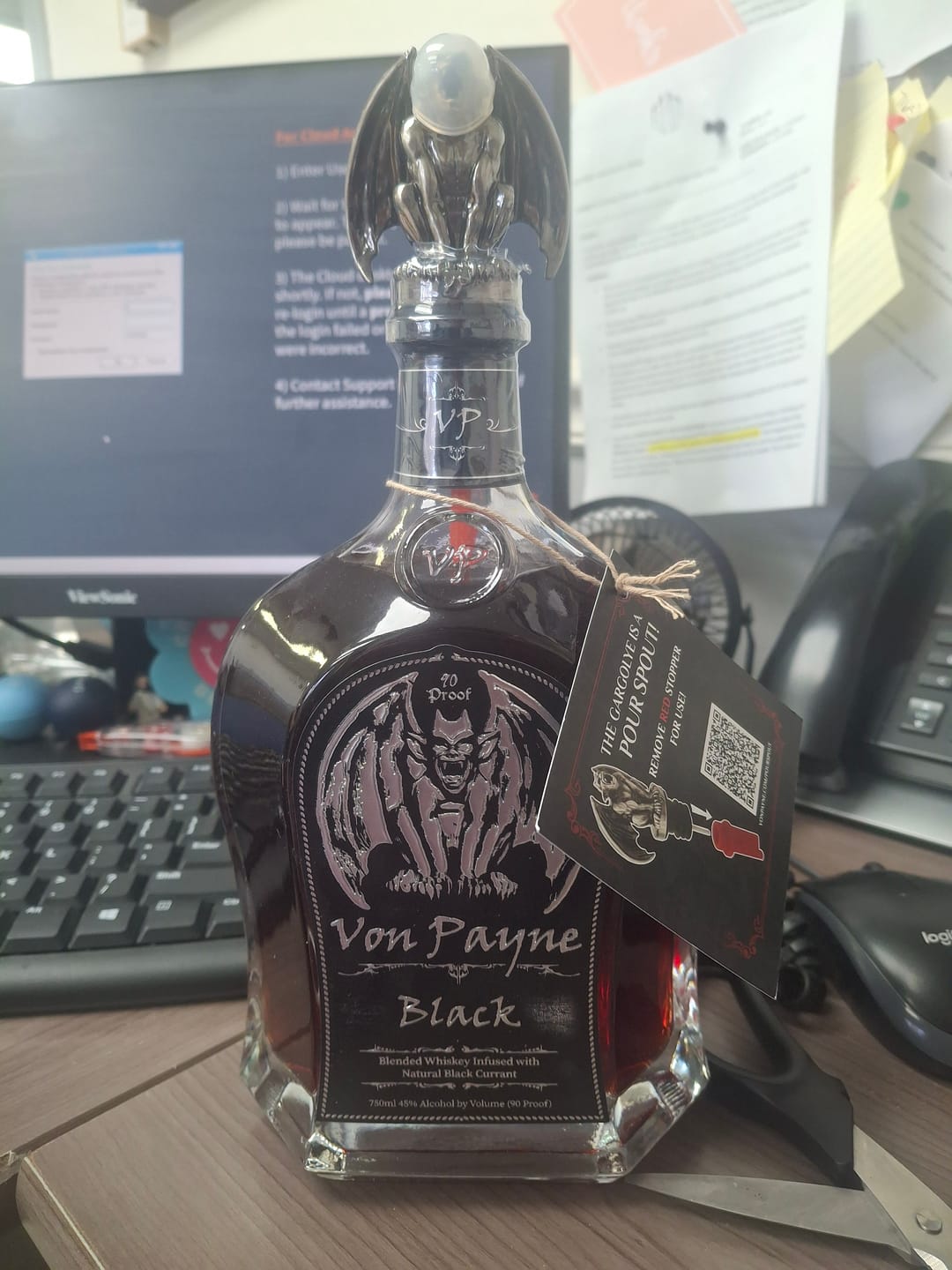 Customer photo review of Von Payne Black Blended Whiskey
