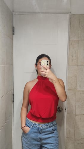 Customer photo review of TOP DIANA ROJO