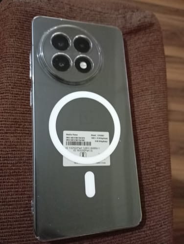 Customer's Anti Yellow Magsafe Clear Case on a phone, showing the camera cutout and white Magsafe ring.