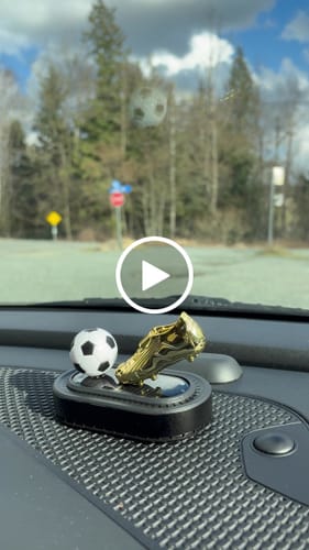 Customer video review of Solar Powered Soccer-Themed Car Air Freshener